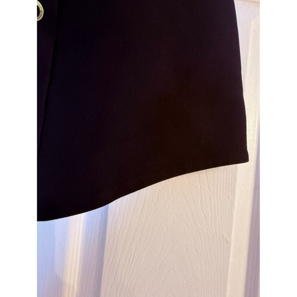 Zara Black Mini Skirt Gold Button Detail Size Large Date Night Chic - Picture 7 of 7